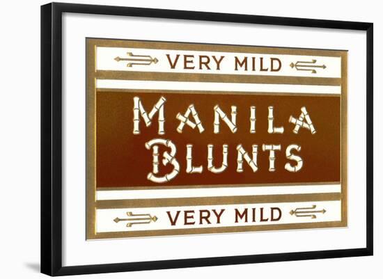 Cigar Box Graphics, Manila Blunts-null-Framed Art Print