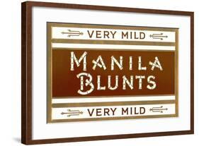 Cigar Box Graphics, Manila Blunts-null-Framed Art Print