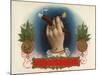 Cigar Box Label with Female Hand Holding a Match-null-Mounted Giclee Print