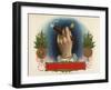 Cigar Box Label with Female Hand Holding a Match-null-Framed Giclee Print