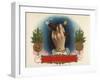 Cigar Box Label with Female Hand Holding a Match-null-Framed Giclee Print