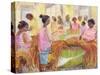 Cigar Factory, Havana-Kate Yates-Stretched Canvas