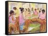 Cigar Factory, Havana-Kate Yates-Framed Stretched Canvas