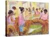 Cigar Factory, Havana-Kate Yates-Stretched Canvas