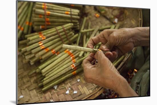 Cigar factory in Myanmar.-Michele Niles-Mounted Photographic Print