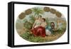 Cigar Label with Idyllic Scene for Havana Cigars-null-Framed Stretched Canvas