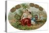 Cigar Label with Idyllic Scene for Havana Cigars-null-Stretched Canvas