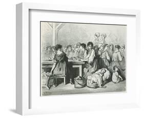 Cigar Makers at Seville, from L'Espagne by Baron Ch. Davillier, Published in Paris, 1874-Gustave Doré-Framed Giclee Print