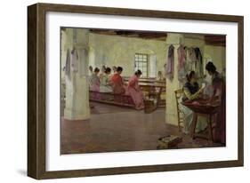 Cigar Makers at Seville-Walter Gay-Framed Giclee Print