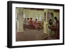 Cigar Makers at Seville-Walter Gay-Framed Giclee Print