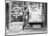 Cigar Store Indian Outside Shops-null-Mounted Photographic Print