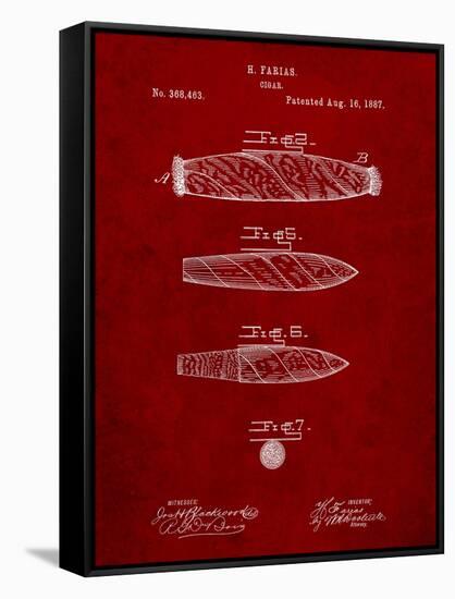 Cigar Tobacco Patent-Cole Borders-Framed Stretched Canvas