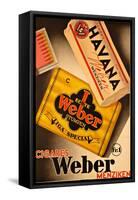 Cigares Weber-null-Framed Stretched Canvas