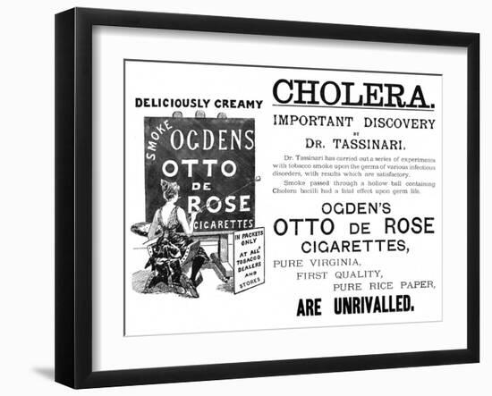 Cigarette Cholera Cure-null-Framed Art Print