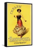 Cigarette Papers by Victorson Brought by an Exotic Dancer with Castanets-null-Framed Stretched Canvas