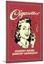 Cigarettes Cancer Maybe Smooth Definitely Funny Retro Poster-null-Mounted Poster