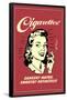 Cigarettes Cancer Maybe Smooth Definitely Funny Retro Poster-Retrospoofs-Framed Poster