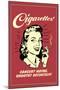 Cigarettes Cancer Maybe Smooth Definitely Funny Retro Poster-Retrospoofs-Mounted Poster