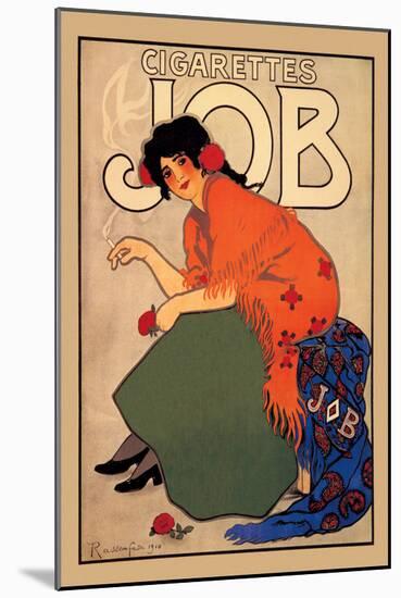 Cigarettes Job-Alphonse Mucha-Mounted Art Print