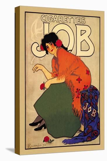 Cigarettes Job-Alphonse Mucha-Stretched Canvas