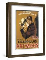 Cigarillos Privados-Achille Luciano Mauzan-Framed Art Print