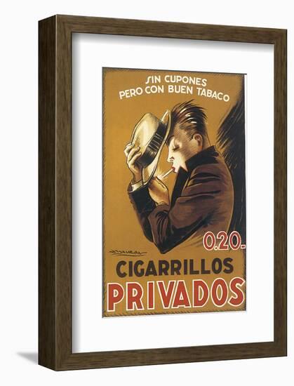 Cigarillos Privados-Achille Luciano Mauzan-Framed Art Print