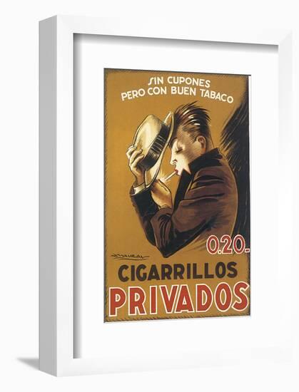 Cigarillos Privados-Achille Luciano Mauzan-Framed Art Print