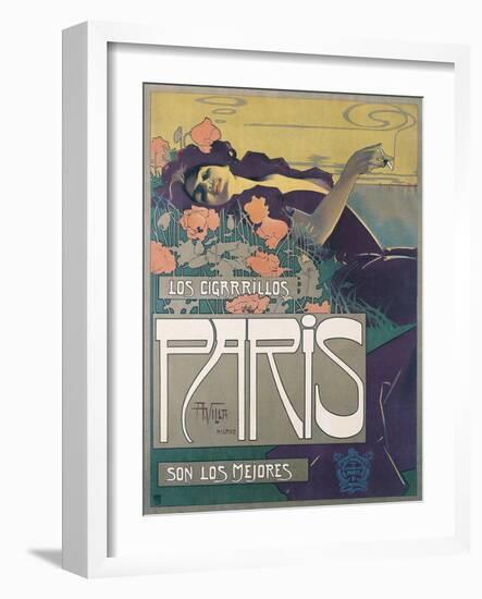 Cigarrillos Paris Son Los Mejores (Paris Cigarillos are the Best!)-Aleardo Villa-Framed Giclee Print