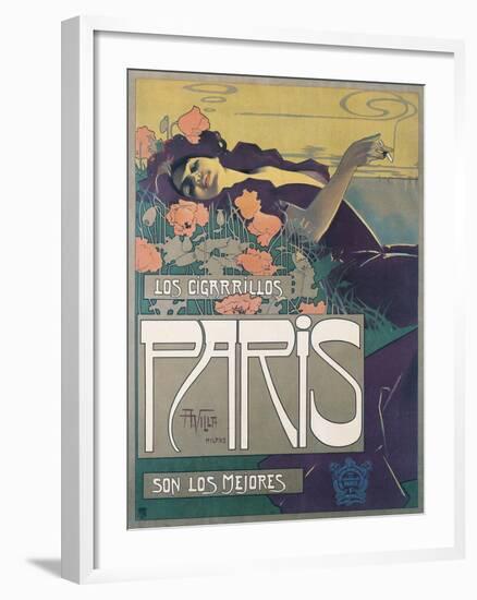 Cigarrillos Paris Son Los Mejores (Paris Cigarillos are the Best!)-Aleardo Villa-Framed Giclee Print