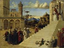 Mary Visits the Temple, before 1500-Cima da Conegliano-Framed Giclee Print