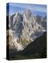 Cima dei Bureloni. Peaks towering over Val Venegia. Pala group in the dolomites of Trentino, Italy.-Martin Zwick-Stretched Canvas