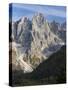 Cima dei Bureloni. Peaks towering over Val Venegia. Pala group in the dolomites of Trentino, Italy.-Martin Zwick-Stretched Canvas