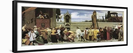 Cimabue's Celebrated Madonna Is Carried in Procession Through the Streets of Florence, 1853-1855-Frederic Leighton-Framed Giclee Print