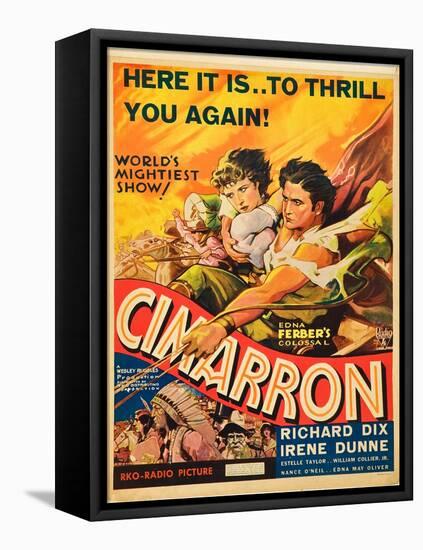 Cimarron, Irene Dunne, Richard Dix, 1931-null-Framed Stretched Canvas