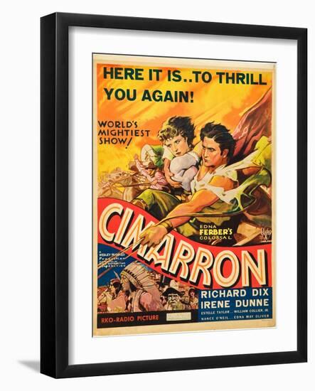 Cimarron, Irene Dunne, Richard Dix, 1931-null-Framed Art Print