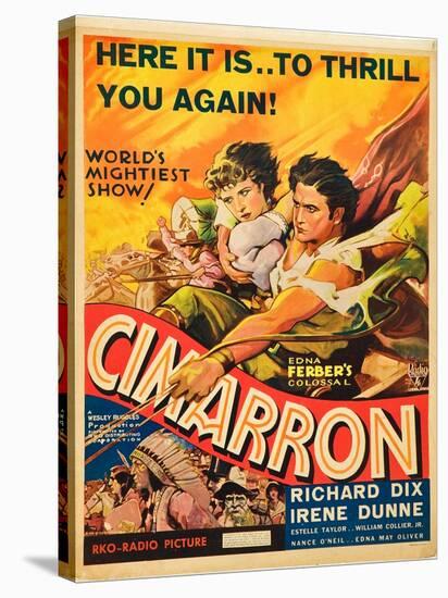 Cimarron, Irene Dunne, Richard Dix, 1931-null-Stretched Canvas