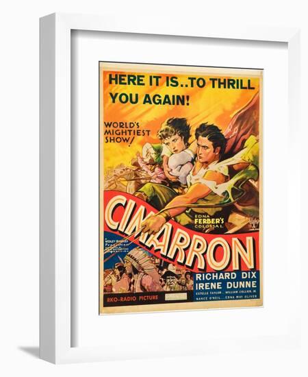 Cimarron, Irene Dunne, Richard Dix, 1931-null-Framed Art Print