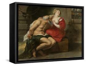 Cimon and Pero, C.1630-Peter Paul Rubens-Framed Stretched Canvas