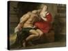 Cimon and Pero, Roman Charity-Peter Paul Rubens-Stretched Canvas