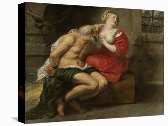 Cimon and Pero, Roman Charity-Peter Paul Rubens-Stretched Canvas