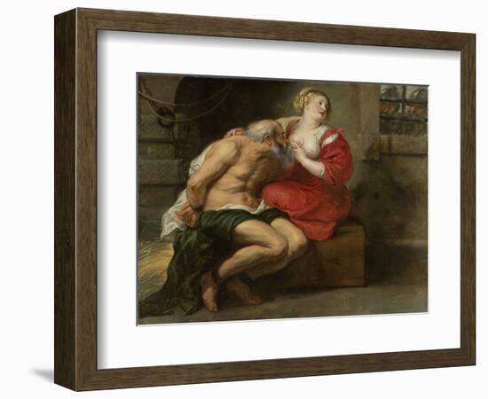 Cimon and Pero, Roman Charity-Peter Paul Rubens-Framed Art Print