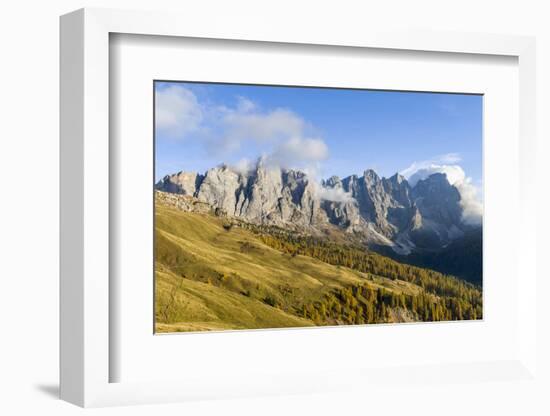Cimon della Pala, Cima della Vezzana, Cima dei Bureloni. Peaks towering over Val Venegia.-Martin Zwick-Framed Photographic Print