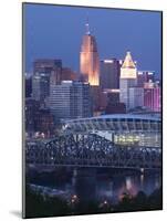 Cincinnati and Ohio Rvier, Ohio, USA-Walter Bibikow-Mounted Photographic Print