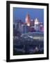 Cincinnati and Ohio Rvier, Ohio, USA-Walter Bibikow-Framed Photographic Print