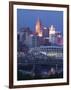 Cincinnati and Ohio Rvier, Ohio, USA-Walter Bibikow-Framed Photographic Print