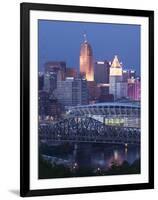 Cincinnati and Ohio Rvier, Ohio, USA-Walter Bibikow-Framed Photographic Print