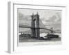 Cincinnati Bridge, Ohio, from Drawing by Taylor, USA, 19th Century-null-Framed Giclee Print