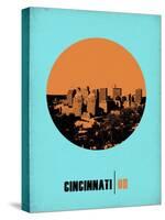 Cincinnati Circle Poster 1-NaxArt-Stretched Canvas