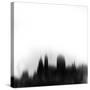 Cincinnati City Skyline - Black-NaxArt-Stretched Canvas