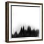 Cincinnati City Skyline - Black-NaxArt-Framed Art Print